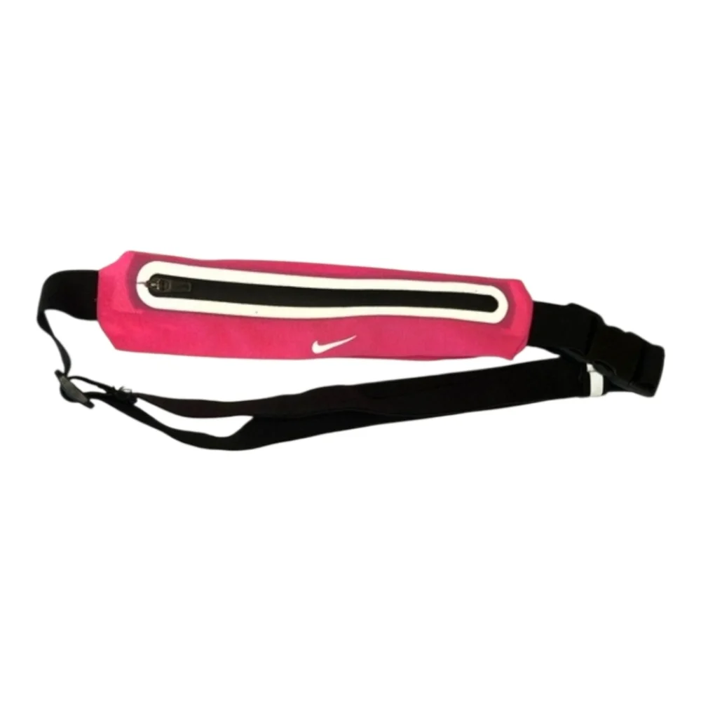 Nike Fuchsia and Black Expandable Running Waist Nylon Belt Bag